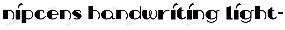 NipCens Handwriting Light字体转换